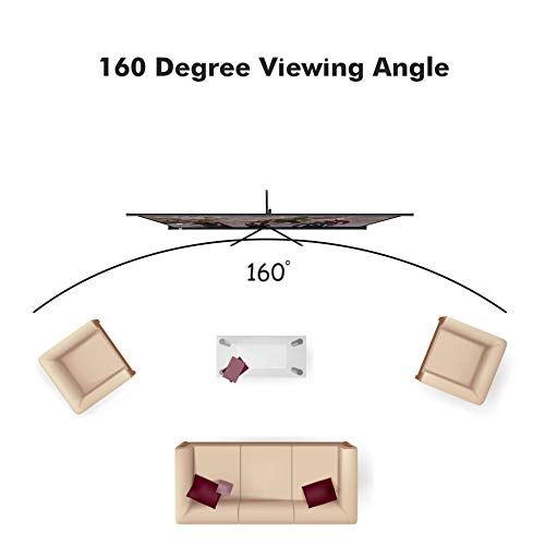 Delux Screens 84" Portable Projector Screen With Stand | 84 Inch | Adjustable Tripod And Wall | 16:9 Format | 19.7 Lbs Heavy Duty | For Mobile Presentation And Home Entertainment - 4K Ultra Hd Ready #TOP2