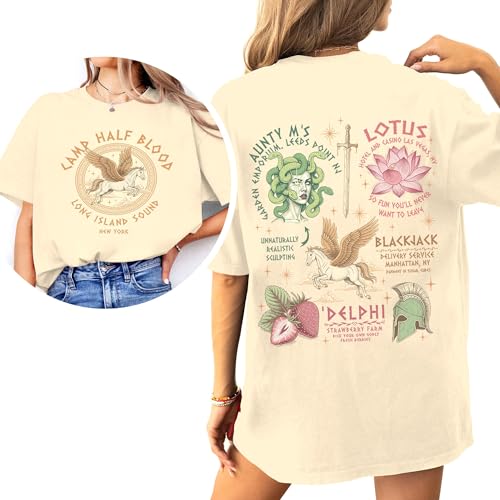 Mythology Shirts for Women – Percy Chronicles Book Lovers Gift – Camp Shirt for Men3
