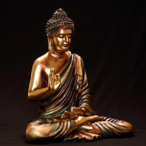 Image of 2 Feet Height Decorative Meditating Buddha Idol for Home Decor Big Size, Black Ceramic Murti, Meditation Buddha Statue, Home Garden Decor (Copper)