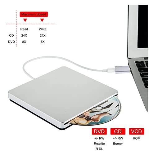Lector DVD Externo USB 3.0/Tipo C Slot-in Slim miniatura 6