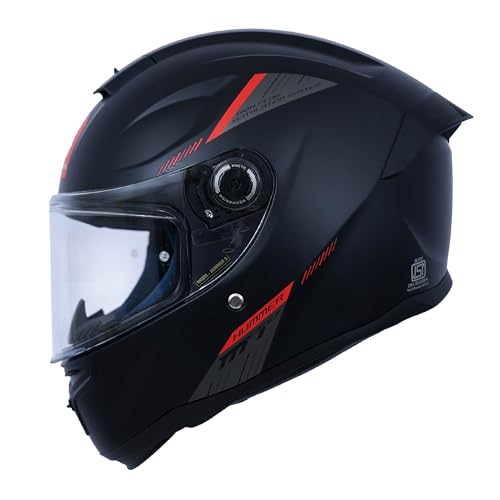 Image of MT Helmets Hummer B Solid Full Face Helmet - DOT, ISI & ECE R22.06 Certified, Polycarbonate Shell, Dual‑Density EPS, Pinlock‑Ready, Micrometric MDTC Fastener (~1450 g)