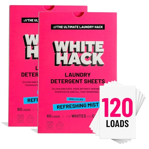 Image of Laundry Detergent Sheets | Clothes Detergent Laundry Soap Sheets for Travel - Mess-Free, Ultra Concentrated, Recyclable Packaging, Stain Fighting - Refreshing Mist Scent, 120 Count