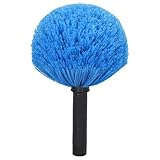Cobweb Duster Head, Spider Web Brush Head, 6' Diameter Blue Screw On Cob Web Duster Head, 1 Pack Indoor American Threaded Interface Webster Cobweb Duster Head