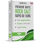 Bag of White Grit Rock Salt, 20kg | Fast-Acting on Ice & Snow, Rock Salt for Weeds, De-Icing Driveway, Path, Road | Pure Deicer with Minimal Residue