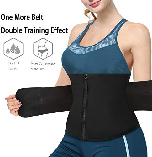 HOPLYNN Neoprene Sweat Waist Trainer Corset Trimmer Belt for Women, Waist Cincher Shaper Slimmer