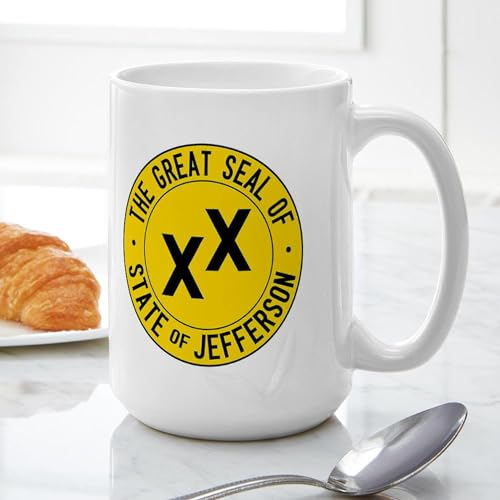 Taza de café grande de cerámica blanca 15 oz miniatura 4