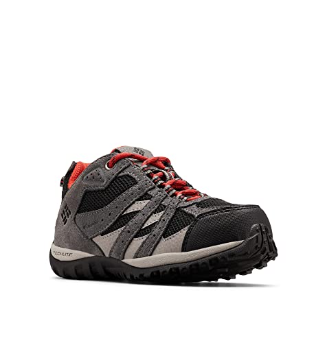 Columbia KIDS REDMOND WATERPROOF Zapatillas De Senderismo Y Trekking impermeables Unisex niños , Negro (Black x Flame) - Youth, 38 EU