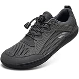 WateLves Wide Water Shoes Mens Womens Barefoot Minimalist Walking Shoes Beach Casual Sneakers Zero Drop Sole (Dark Gray, 44)