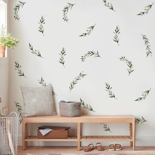 SHUCHING Pegatinas de Pared Hoja Verdes, Vinilos...