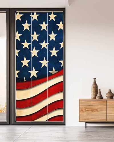 Película de privacidad para ventana temática bandera americana 35.4 x 78.7 pulgadas miniatura 2