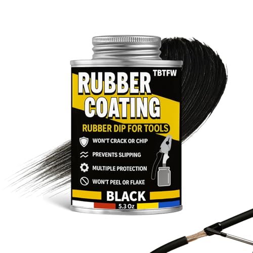 Liquid Rubber, Black Peelable Liquid Rubber Coating, Waterproof, Flexible, Breathable, Suitable for DIY Tool Repair(5.3 Oz)