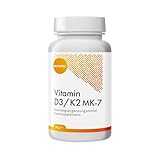 Nutritec Vitamina D3 K2 MK7, depósito de 150 días, 30 comprimidos, solo 1 tableta cada 5 días, 125 µg de vitamina D3 y 200 µg K2-MK7 por pastilla