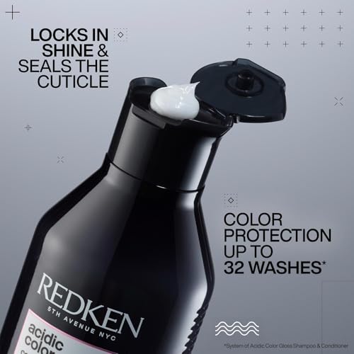 Image of Redken Acidic Color Gloss Conditioner, 300 ml | Professional Conditioner for Color Protection. Seals the cuticle to lock in shine for a smooth, glossy finish.