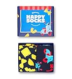 Happy Socks Calzini 2-Pack Pasta & Scooter Gift Set Cotone Uomo Donna Blu navy 41-46