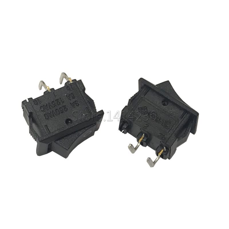 Commutateur Rocker 10 pièces 3A 250V 2pin aiguilles incurvées interrupteur CD11