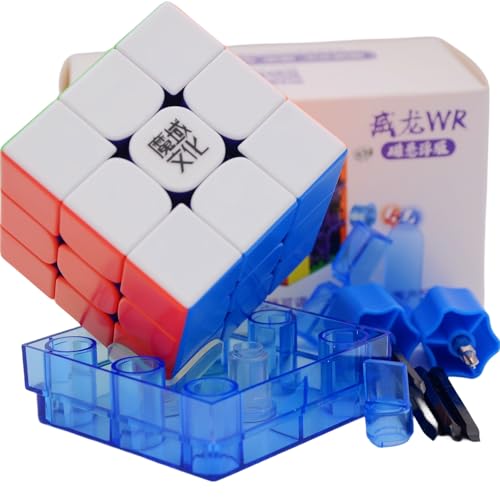 Bucubke Moyu Weilong WRM Maglev 3x3 2021マジックキューブWeilong 磁気浮上 パズルマジックキューブ MFJS 3x3x3 Weilong WR M 2021 磁気浮バージョンパズルステッカーレスキューブ