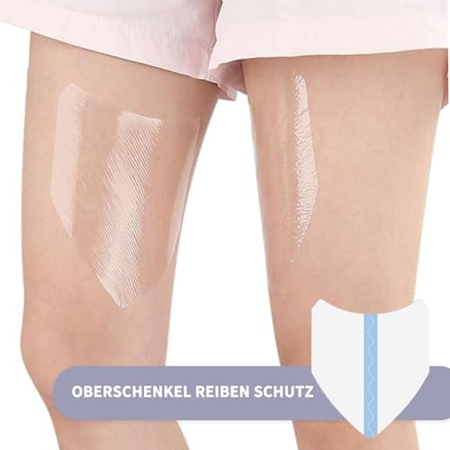 Oberschenkel Reiben Schutz, 12 Stück Anti Scheuern Oberschenkel-Pflaster Thigh Anti-Friction Pads Transparente, Anti Reibung Oberschenkel Streifen Für Sport, Reisen, Oberschenkelbänder