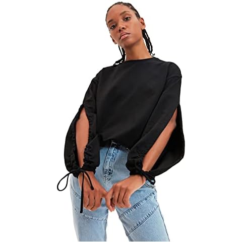 Sweat-shirt Trendyol Noir Femme Cover