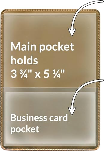 StoreSMART® - Gold-Back Auto Insurance & ID Card Holders - 100 Pack - RFS20-GOLD100