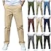 Kids Straight Leg Golf Pants Casual Stretchy Elastic Waist School Uniform Pants for Boys Girls 3-14 Years with Pockets