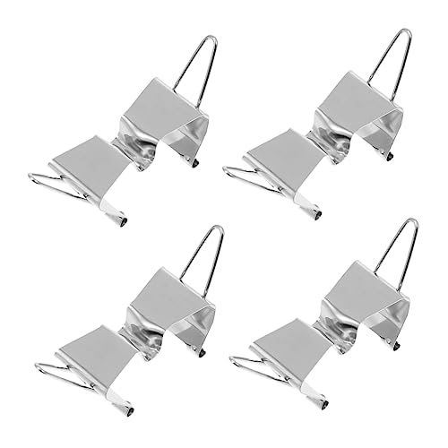 Homoyoyo 4 Piezas clip de lona clips abrazaderas clip de transporte de lienzo de pintura clips de servicio pesado soporte de marco de acero inoxidable abrazaderas de lona mojadas Silver