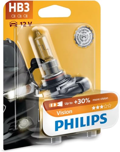 Philips 9005PRB1 Vision +30% HB3 Scheinwerferlampe 9005PRB1, 1er Blister, 13.50x9.50x13.50