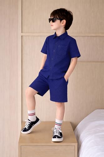 Image of Fashion Dream Boy's Cotton Blend Solid Clothing Set