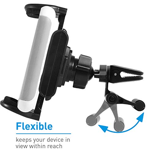 Macally Car Vent Phone Mount, [Design] Cell Phone Holder for Car - Air Vent Phone Mount for Car - Easy Clamp Cradle in Vehicle Compatible with All Apple iPhone Android Smartphone