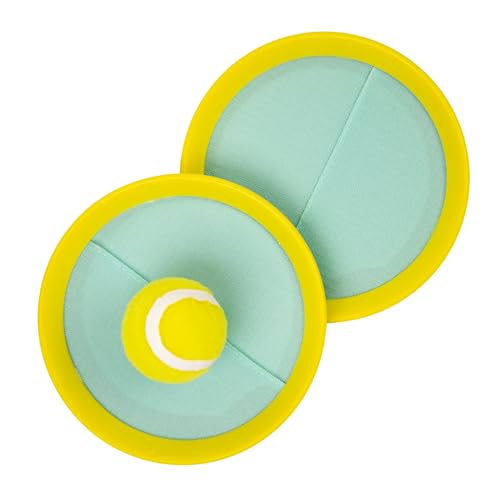 Mookie Activo CatchaBall Fun Portable Outdoor Game for Children and Adults EasyThrow Ball Game for Families optimum for Garden Park or Beach Fun Green & Yellow