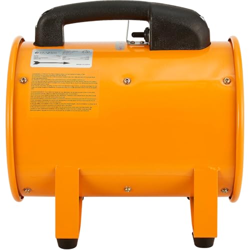 Ventilador de ventilación portátil Global Industrial, 8" de diámetro para espacios confinados, ventilador soplante de 2 velocidades, 570 CFM, 1/8 HP, cable de alimentación GFCI de 10 pies, 120 V, 12" L x 9" A x 12" H miniatura 5