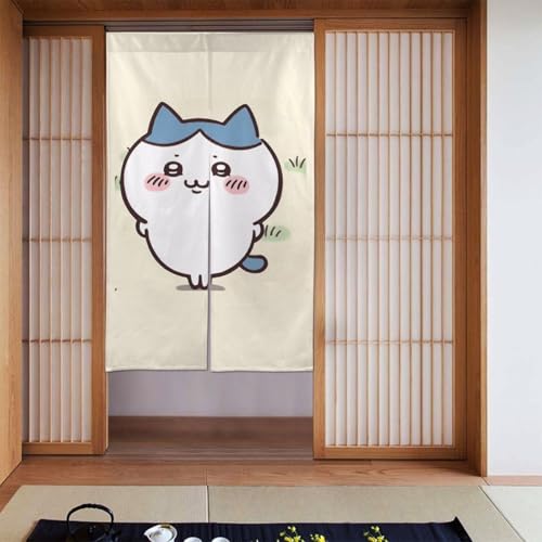 暖簾 四季兼用 簡単取り付け ちいかわ ハチワレ 遮光のれん シェードカーテン つっぱりカーテン キッチン 断熱 遮光 飲食店 出入り口 防音 厚手 パーティションカーテン