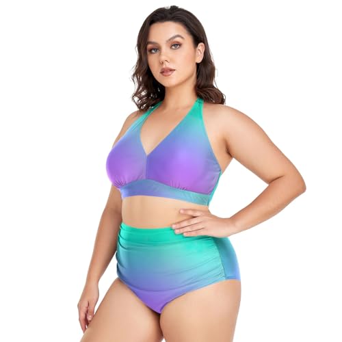 CHIFIGNO Costume da bagno da donna taglie forti...