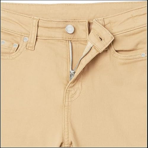 AIDAYOU Stretch Work Casual Pants Skinny Leg 5 Pockets Color Khaki3