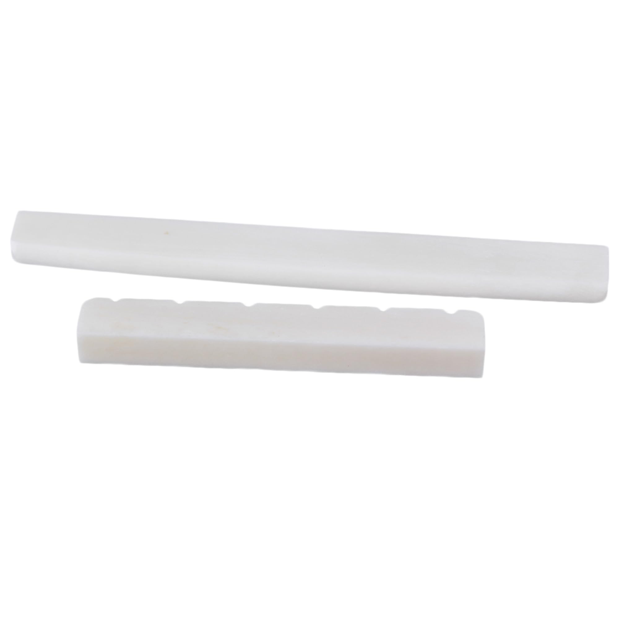 5 x weiße Knochen 80 mm Stegsattel und Schlitzmutter-Set für 6-saitige klassische Gitarren
