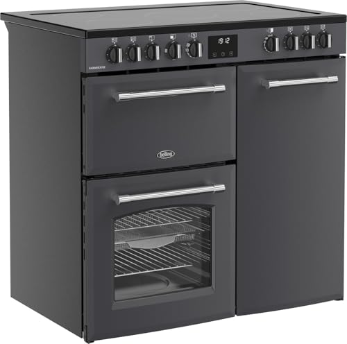 Belling Farmhouse 90E 90cm Electric Range Cooker with Ceramic Hob - Anthracite - A/A Rated - Image 2