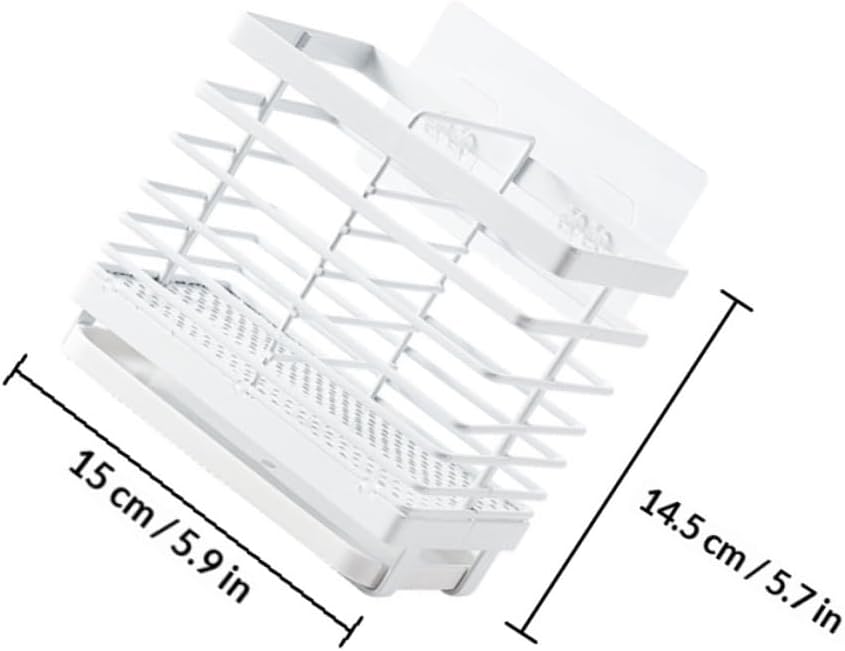 Multifunctional Wall-mounted Chopstick Holder Kitchen Storage Rack Iron Drain Basket No-drill Household Organizer for Kitchen Utensils and Tableware