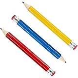 Fácil de escribir: hay un borrador en la parte superior de cada lápiz de gran tamaño, que es conveniente para escribir o dibujar y borrar, el diseño biselado de 45 grados puede borrar con precisión y ofrecerte una buena experiencia.