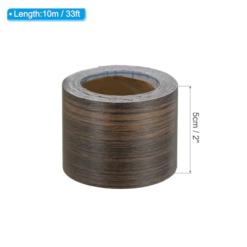 Image of PATIKIL Wood Grain Repair Tape 2in x33ft, Self Adhesive Realistic Textured Repair Tape Patch for Floor Door Table Cabinets Desk, Walnut