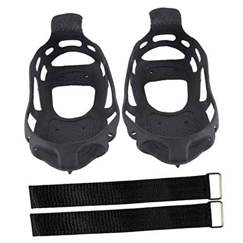 PartyKindom 1Set Slip Shoe Grippers Spike Crampons for Ice and Snow Durable TPE Material Easy Design for Hiking Fishing Walking and Mountaineering