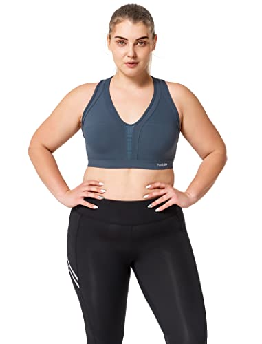 Image of Yvette Women High Impact Sports Bras Criss Cross Back Sexy Running Bra for Plus Size, 08A, 2XL(AC)