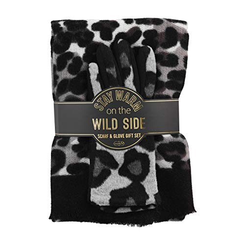 Mud Pie womens Leopard Scarf and Gloves Gift SetLeopard Scarf and Gloves Gift Set2