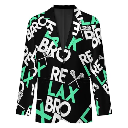 RELAX Bro Lacrosse Mens Blazer Suit Jacket Lightweight Slim Fit Casual Coat4