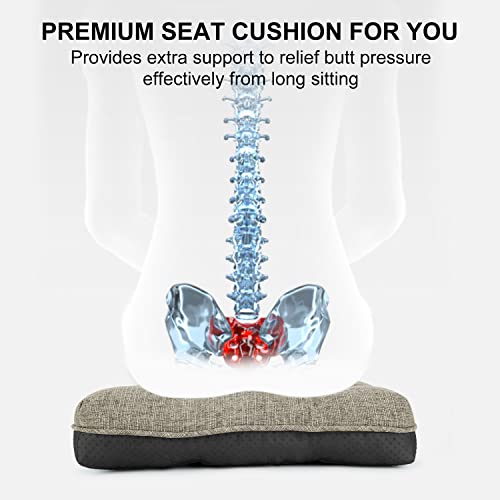 Wellsin Indoor Chair Cushions For Dining Chairs 4 Pack, 15.5" X 15.5" Kitchen Chair Cushions With Ties And Non-Slip Backing, Tufted Shredded Memory Foam Kitchen Chair Pads (Khaki) #TOP5