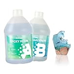 1 Gallon/4L Casting Epoxy Resin Kit, 0.5 Gal Resin & 0.5 Gal Hardener, Bubble Free & Crystal Clear Ideal for DIY Crafts, Jewelry, Art