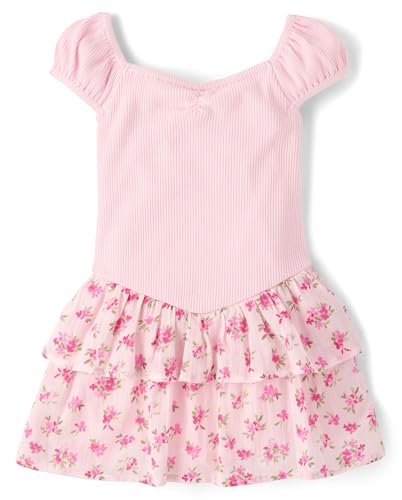 Image of The Children's Place Baby-Girls and Toddler Tiered Dress, Short Sleeve