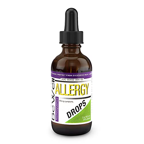 Be Well Allergy Drops â€“ Homeopathic Multi Allergy Relief Drops for Itchy Eyes, runny Nose Sinus hay Fever and coughs 2 fl.oz.