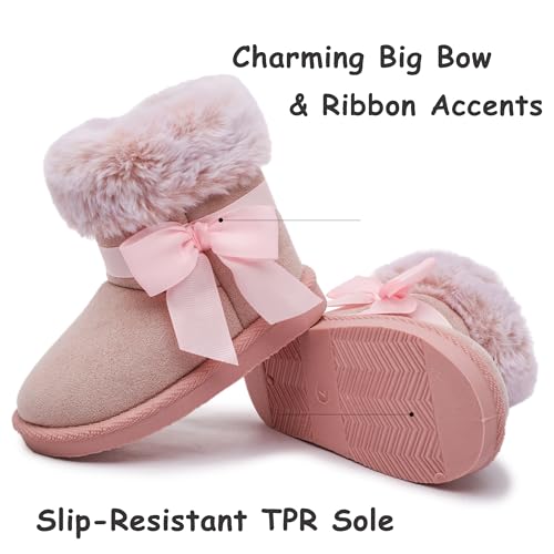 Image of Femizee Girls Boys Warm Winter Boots Kids Outdoor Snow Boots(Toddler /Little Kid)