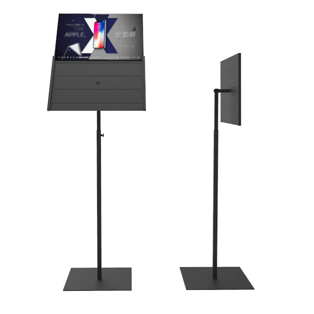 Entrance Display Rack Floor Sign Stand,Poster Stand Floor Standing,Menu Stand Advertisement Rack Floor Display Stands,Notice Stand for Wedding School Business Advertising ( Color : Black , Size : A4 )
