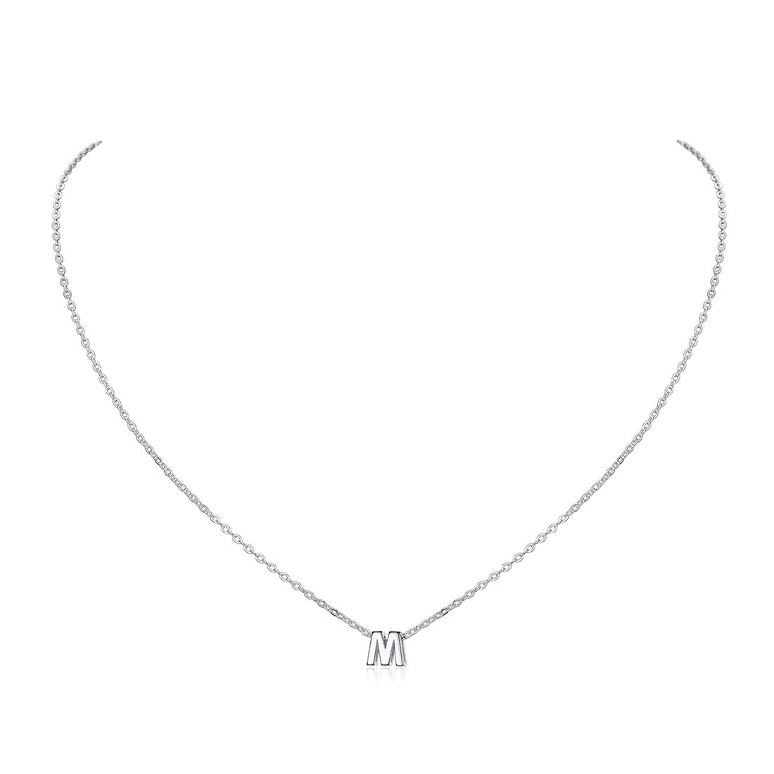 ChicSilver Collana Donna Argento 925 con Iniziale A-Z con Confezione Regalo