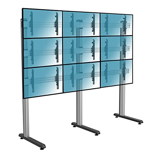 KIMEX 031-2900K1 Supporto da pavimento videowall per 9 schermi monitor TV LCD LED 45